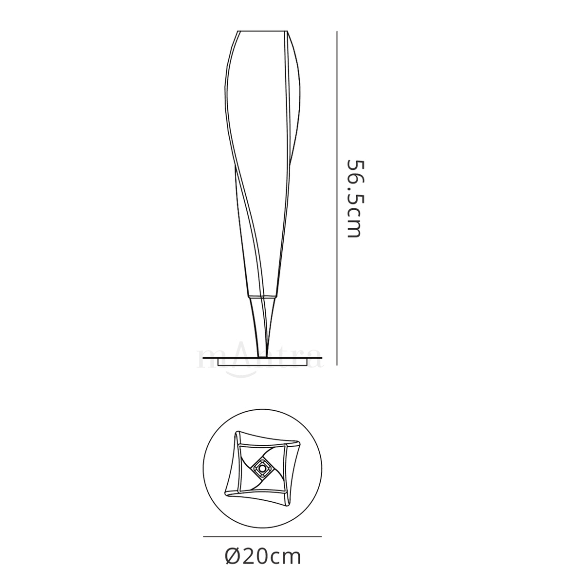 Neo Switched Table Lamp in Frosted White Glass