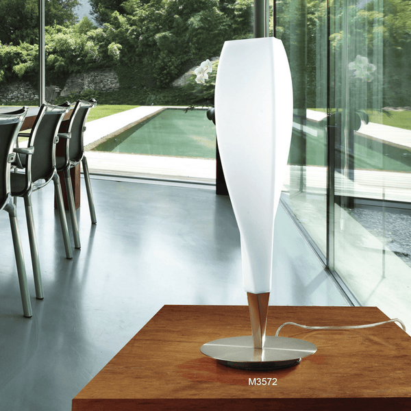 Neo Switched Table Lamp in Frosted White Glass