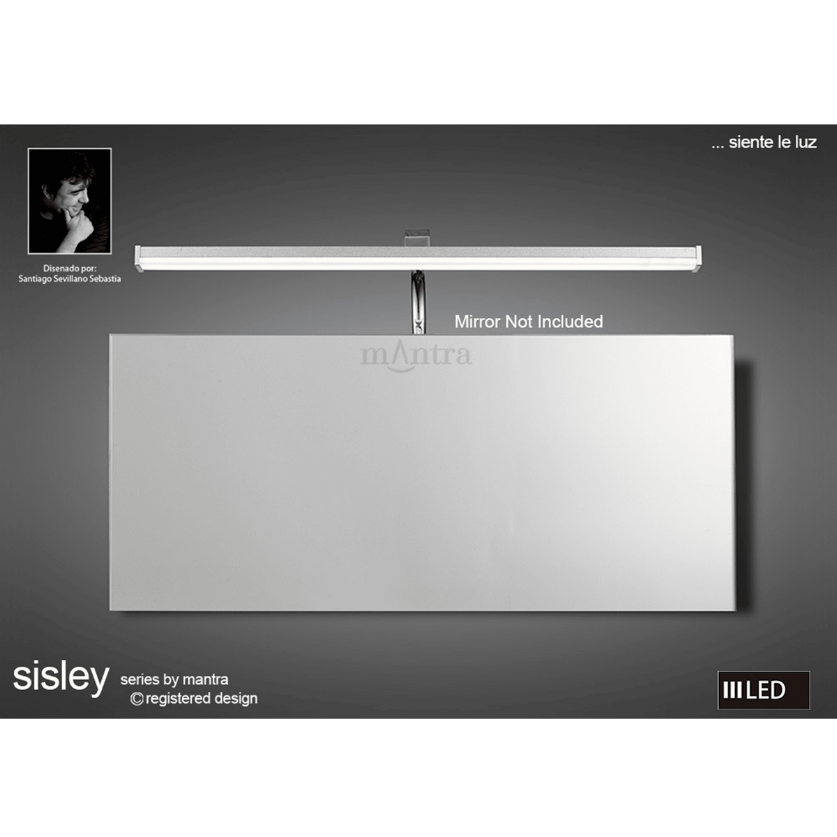 Sisley IP44 7w LED Bathroom Mirror Wall Light In Chrome