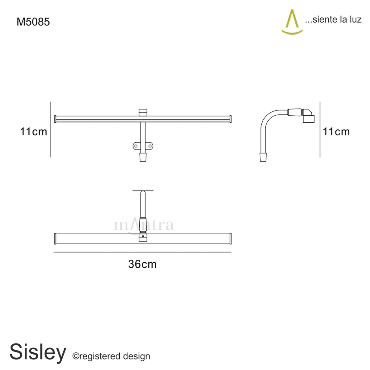 Sisley IP44 7w LED Bathroom Mirror Wall Light In Chrome