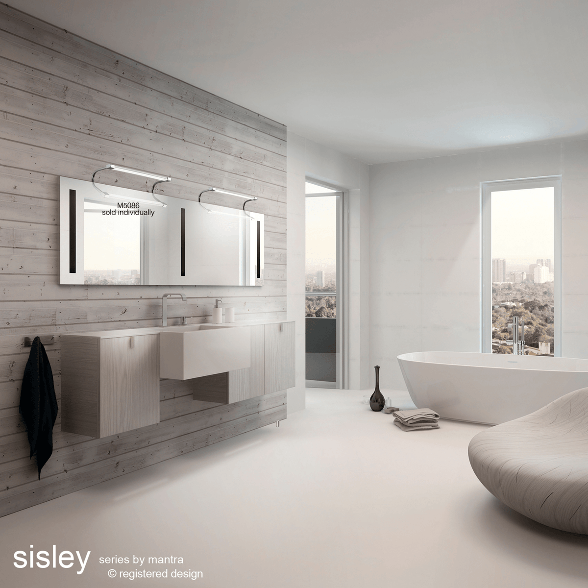 Sisley IP44 6w LED Bathroom Mirror Wall Light In Chrome