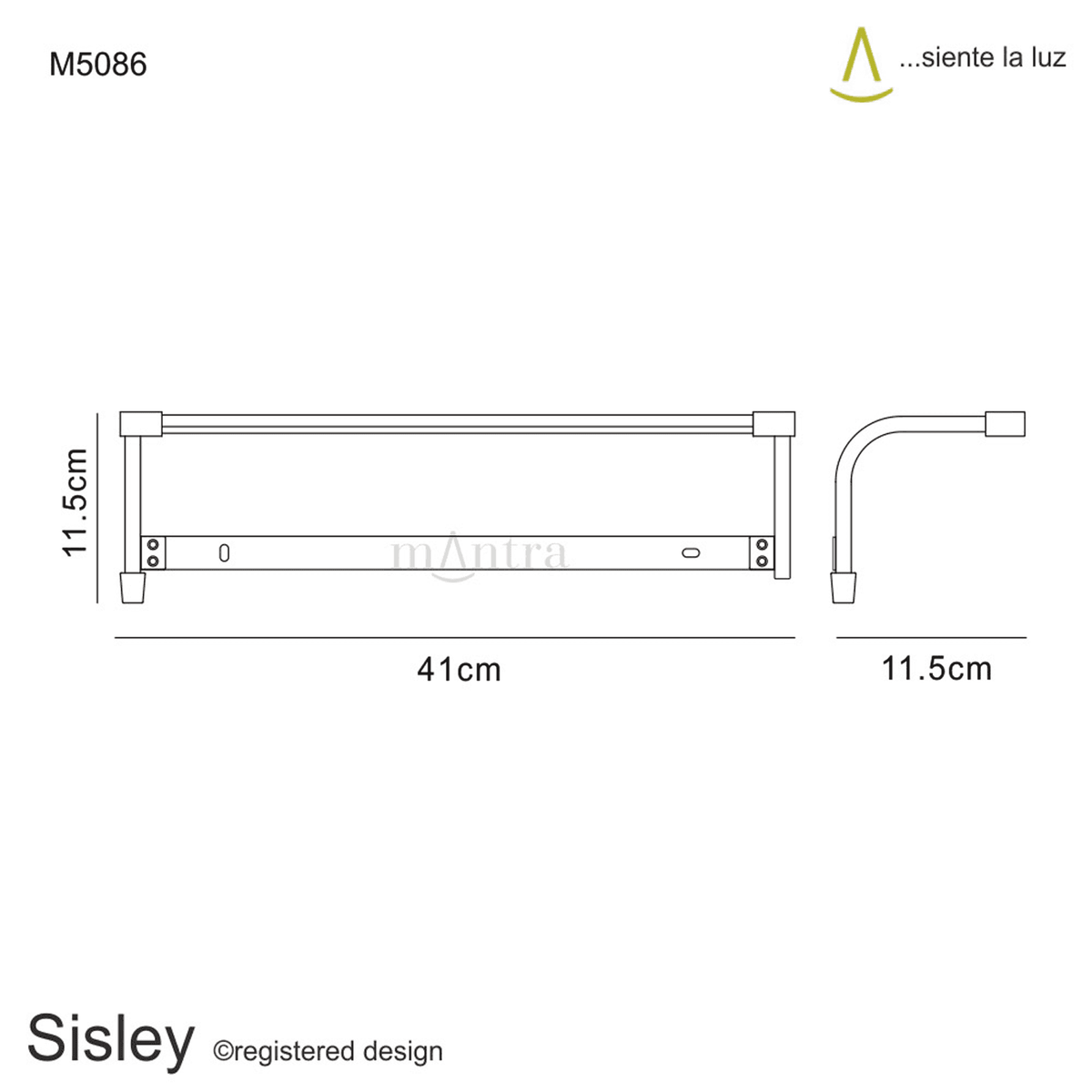 Sisley IP44 6w LED Bathroom Mirror Wall Light In Chrome
