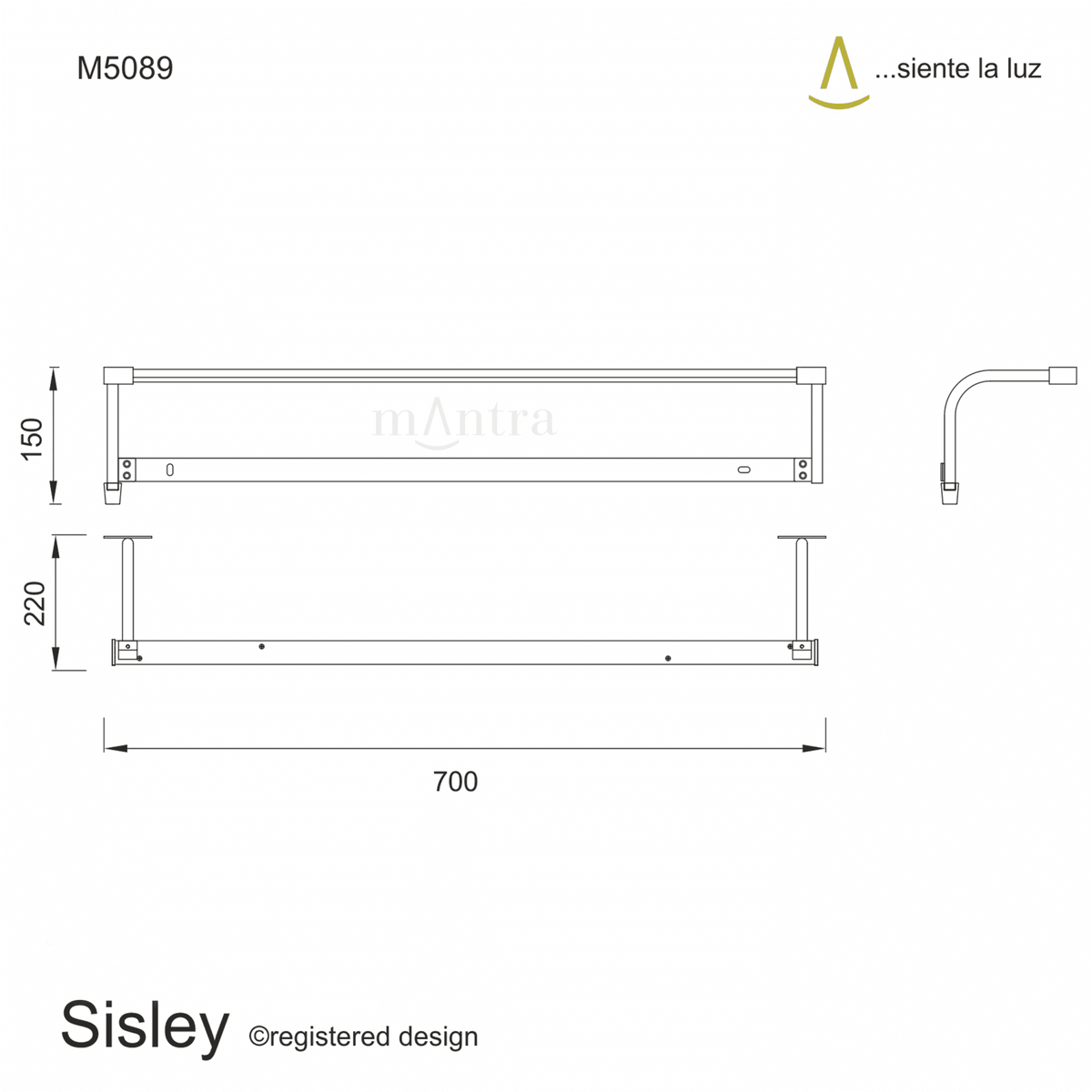 Sisley IP44 Big Wave 12w LED Bathroom Mirror Wall Light In Chrome