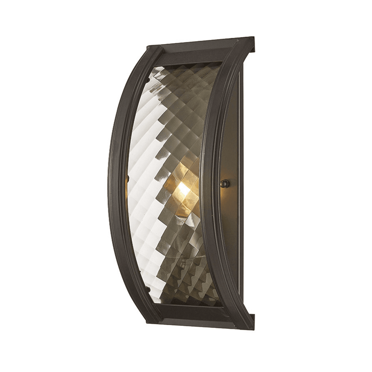 Asia Wall Light in Oiled Bronze and Squared Glass