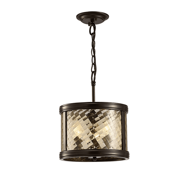 Asia Small Pendant or Semi Flush in Oiled Bronze