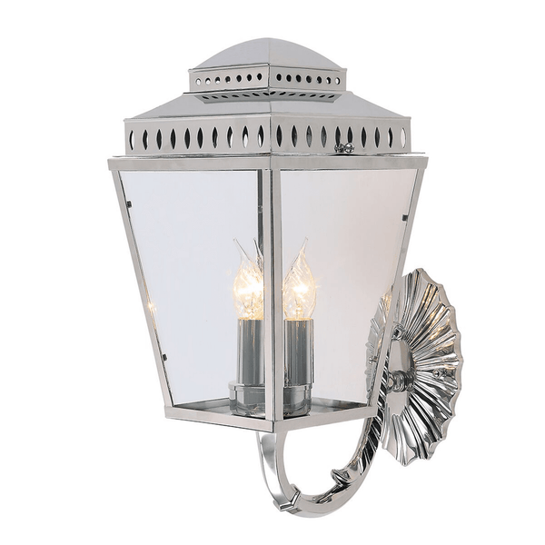 Mansion House Polished Nickel Outdoor Wall Lantern