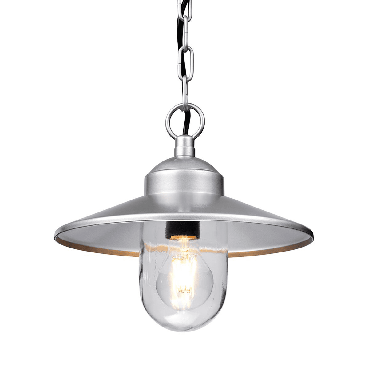 Klampenborg Outdoor Chain Lantern Pendant in Silver