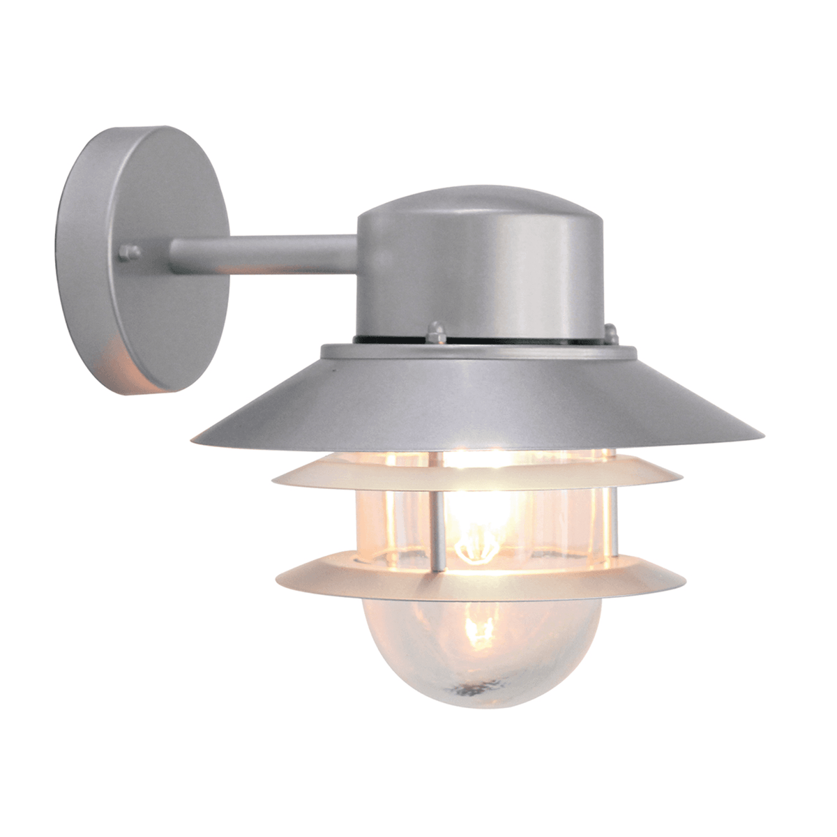 Copenhagen Stainless Steel Exterior Wall Light in Silver