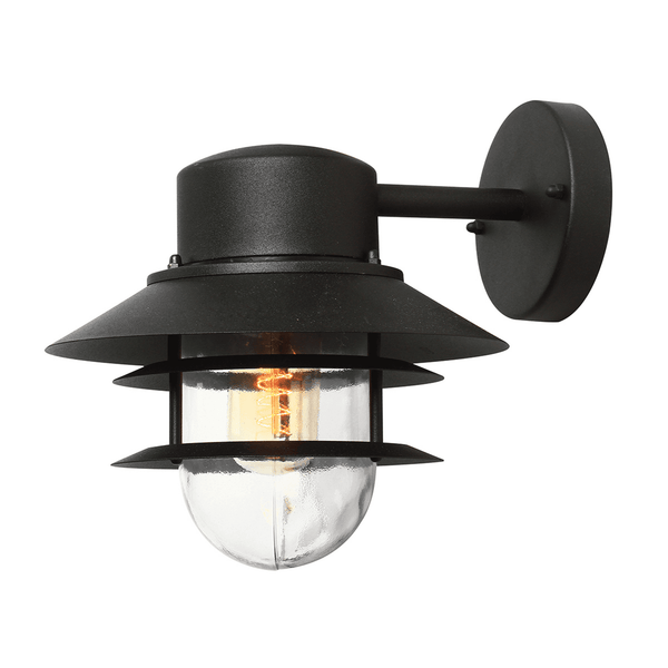 Copenhagen Stainless Steel Exterior Wall Light in Black