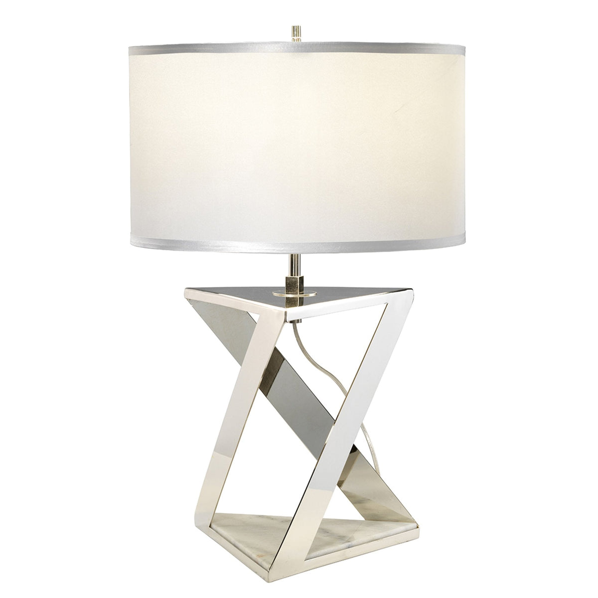 Aegeus Table Lamp in Nickel and Marble Base