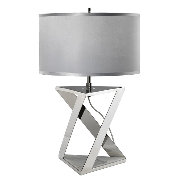 Aegeus Table Lamp in Nickel and Marble Base