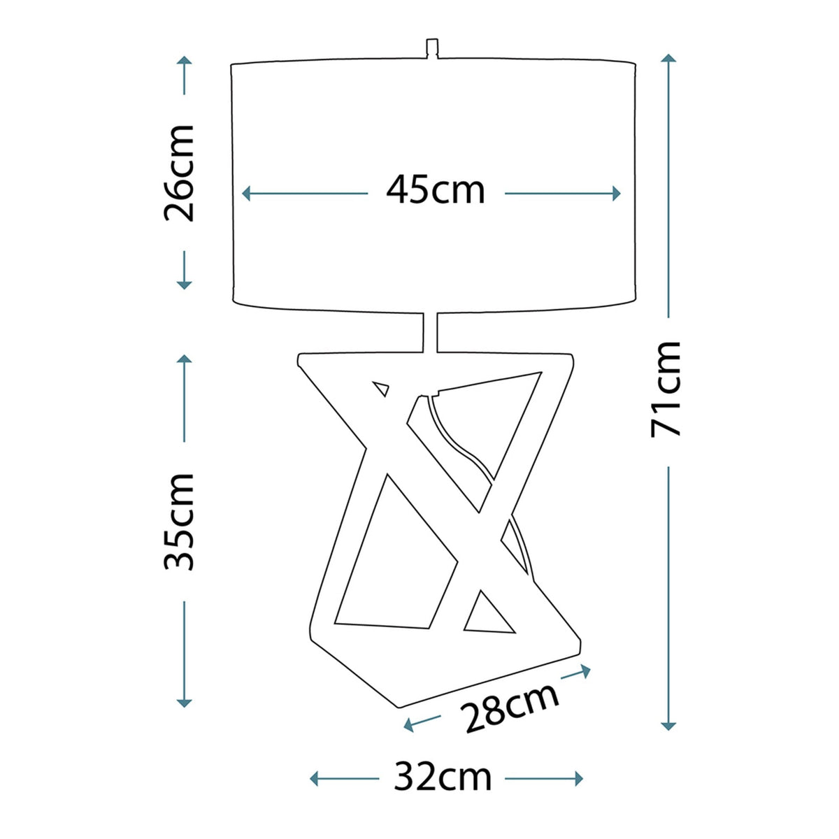 Aegeus Table Lamp in Nickel and Marble Base