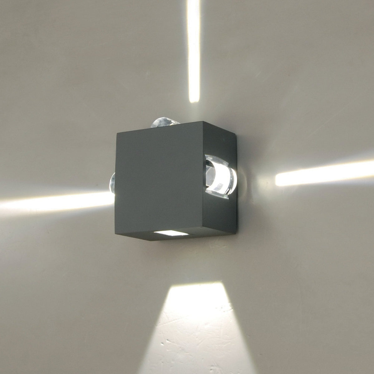 Agner 4 Light Exterior IP54 LED Wall Light in Graphite
