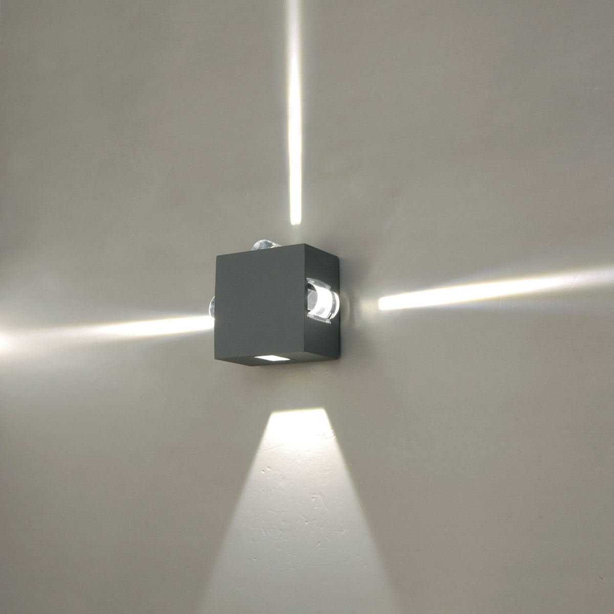 Agner 4 Light Exterior IP54 LED Wall Light in Graphite