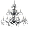 Amarilli Black and Silver 15 Light Chandelier