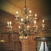 Amarilli Bronze and Gold 15 Light Chandelier