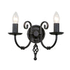 Artisan Twin Arm Wall Light in Black