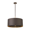 Balance Single Pendant in Brown and Polished Brass with Brown Shade