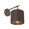 Balance Wall Light in Brown and Polished Brass with Brown Shade