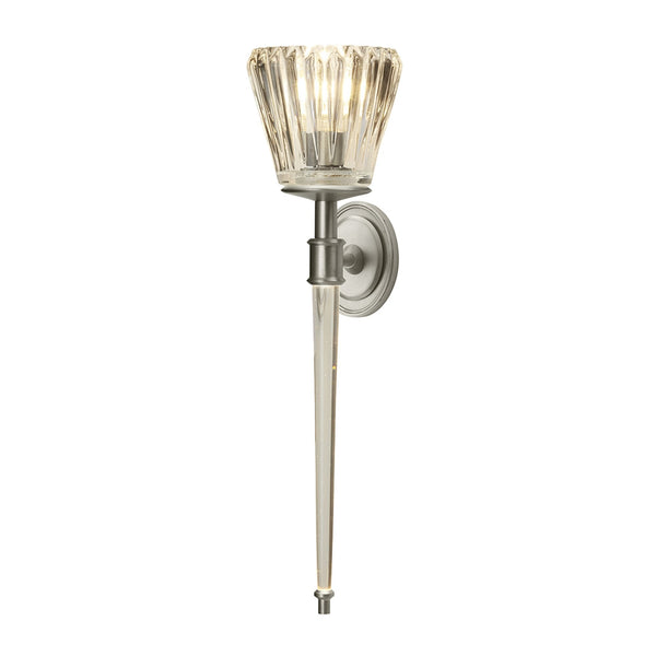 Agatha IP44 Wall Light in Brushed Nickel