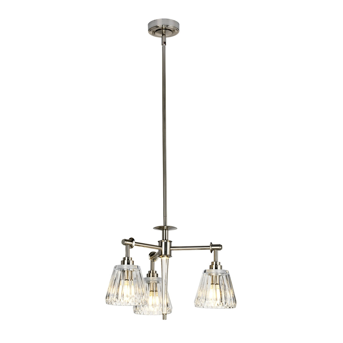 Agatha IP44 3 Light Pendant in Polished Chrome