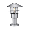 Helsingor Stainless Steel Exterior Pedestal Light in Silver