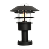 Helsingor Stainless Steel Exterior Pedestal Light in Black