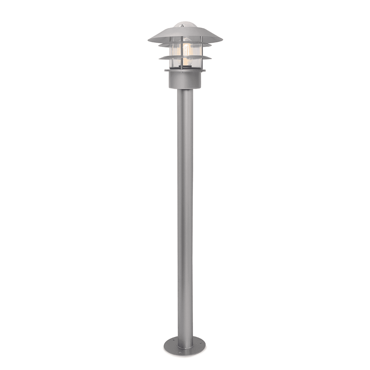 Helsingor Stainless Steel Exterior Bollard Light in Silver