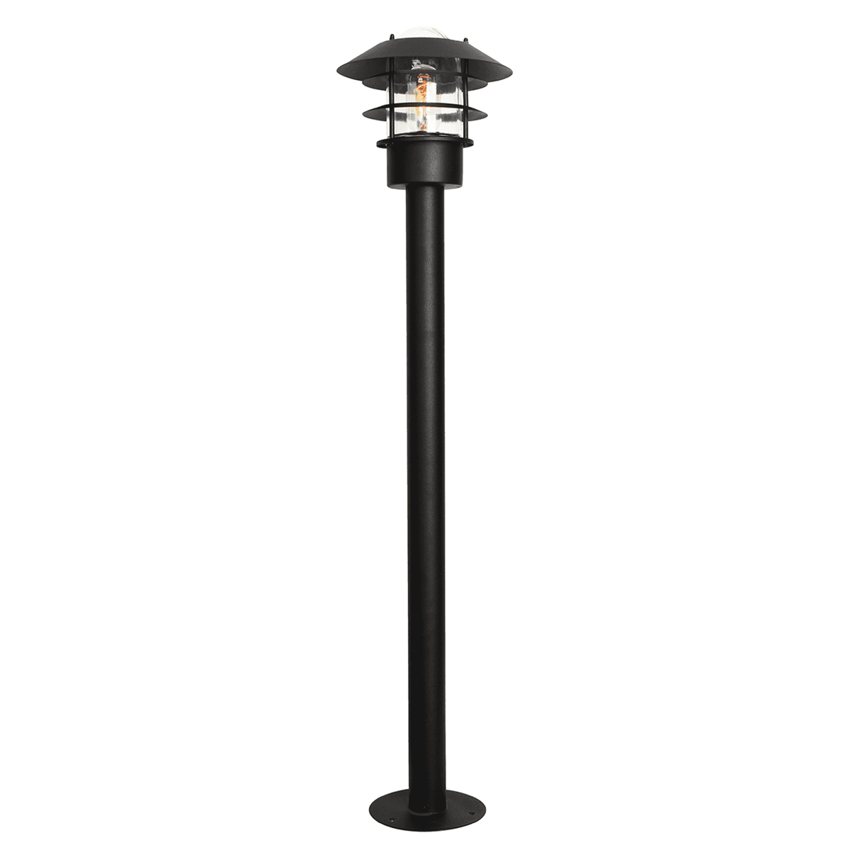 Helsingor Stainless Steel Exterior Bollard Light in Black