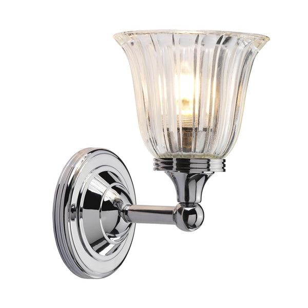 Austen IP44 Bathroom Wall Light in Polished Chrome