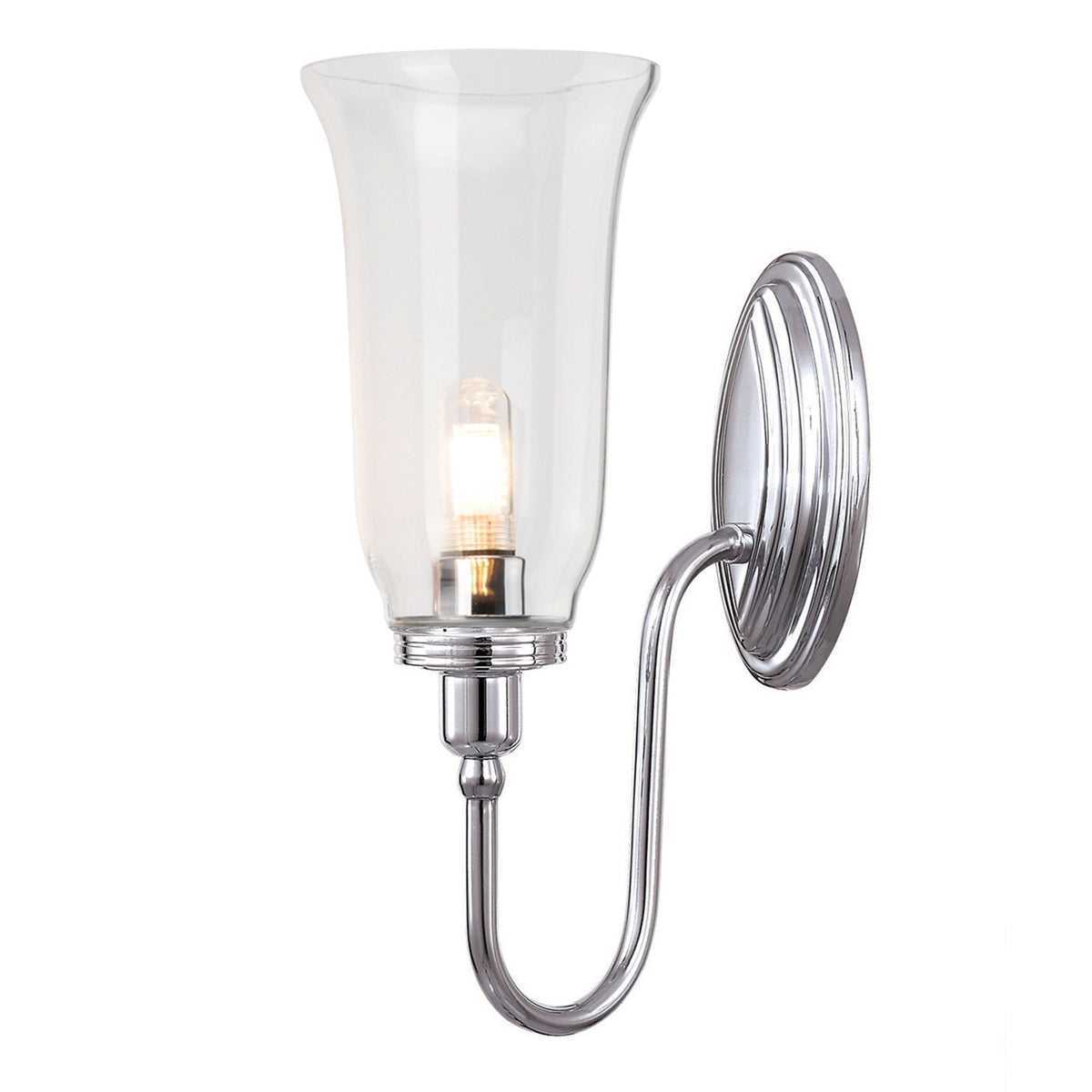Blake IP44 Bathroom Wall Light in Polished Chrome