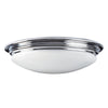 Brompton IP44 Flush Mount Ceiling Light in Polished Chrome with Frosted Diffuser