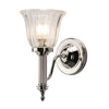Carroll IP44 Bathroom Wall Light in Polished Nickel