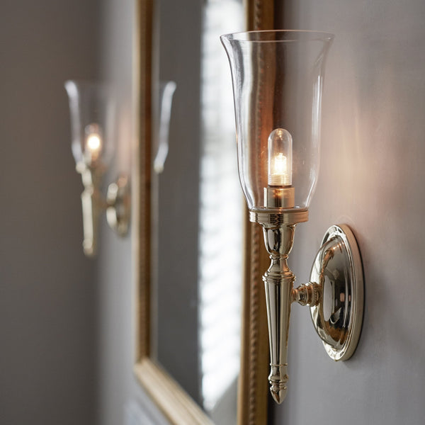 Dryden 2 IP44 Bathroom Wall Light in Polished Brass