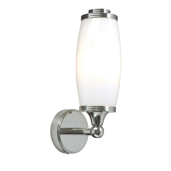 Eliot Single IP44 Bathroom Wall Light in Polished Chrome