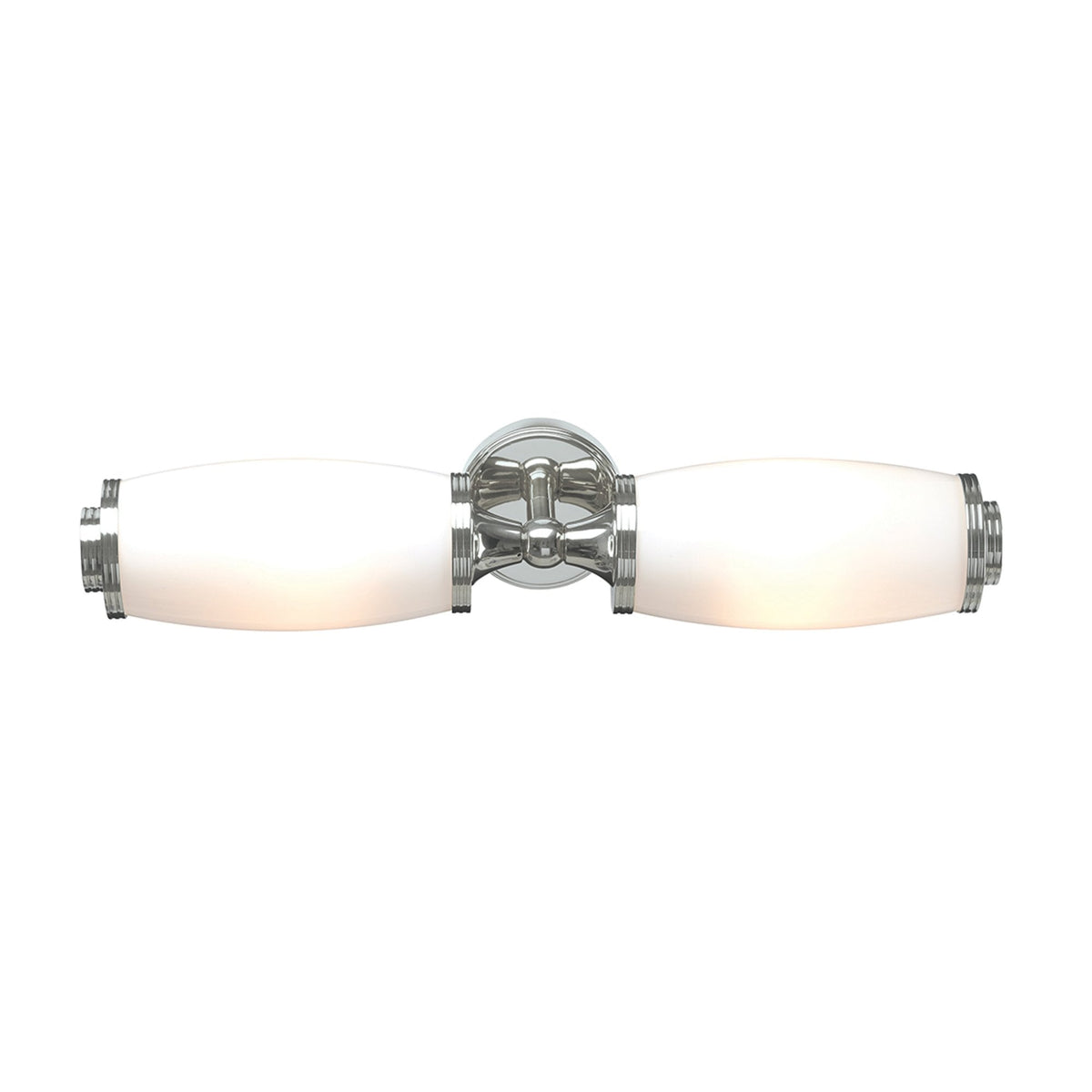 Eliot Twin IP44 Bathroom Wall Light in Polished Chrome