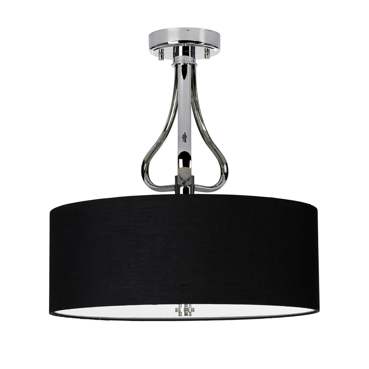 Falmouth 3 Light IP44 Semi Flush Ceiling Light in Polished Chrome