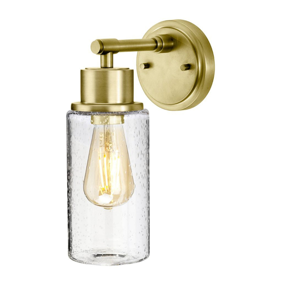 Morvah IP44 Bathroom Wall Light in Brushed Brass
