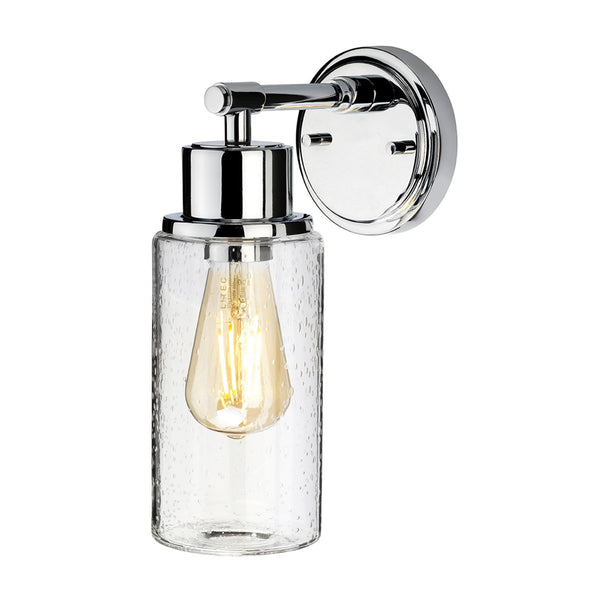 Morvah IP44 Bathroom Wall Light in Polished Chrome