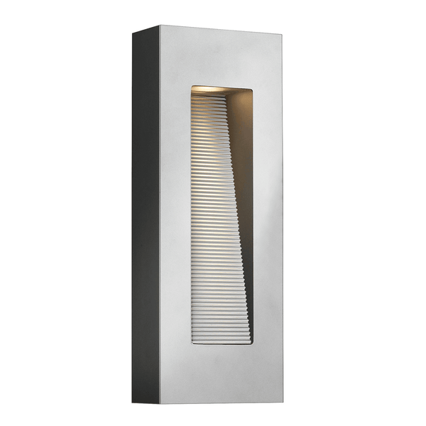 Luna Solid Aluminium Medium LED Wall Light in Titanium