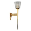 Verity IP44 Wall Light in Polished Gold with Cut Glass Shade