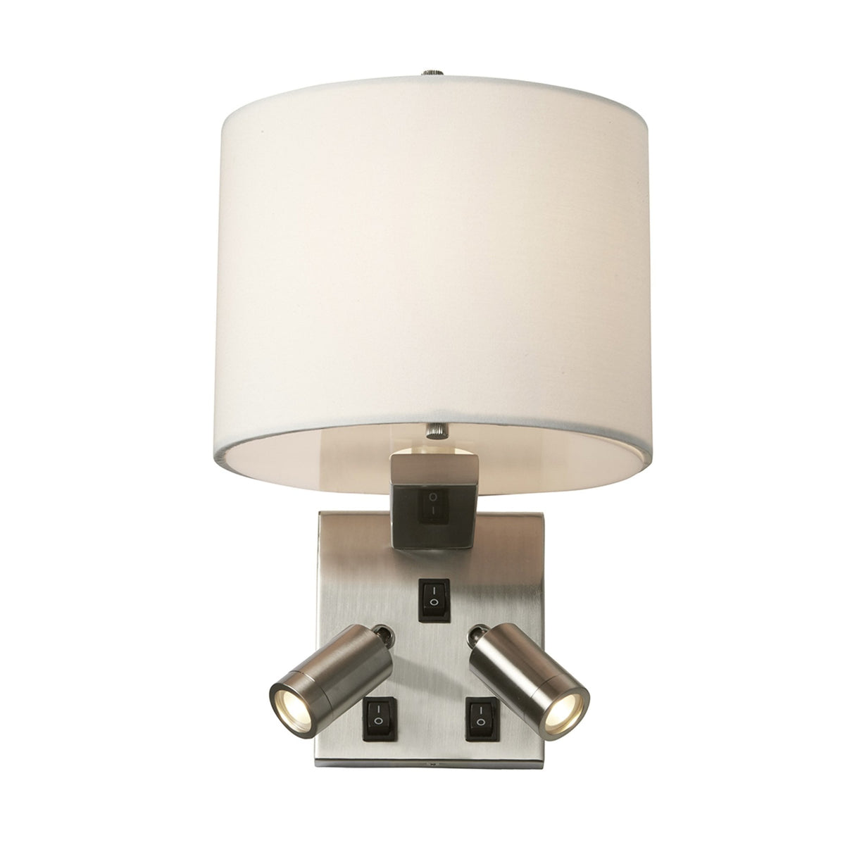 Belmont Contemporary Wall Light with Twin LED Reader