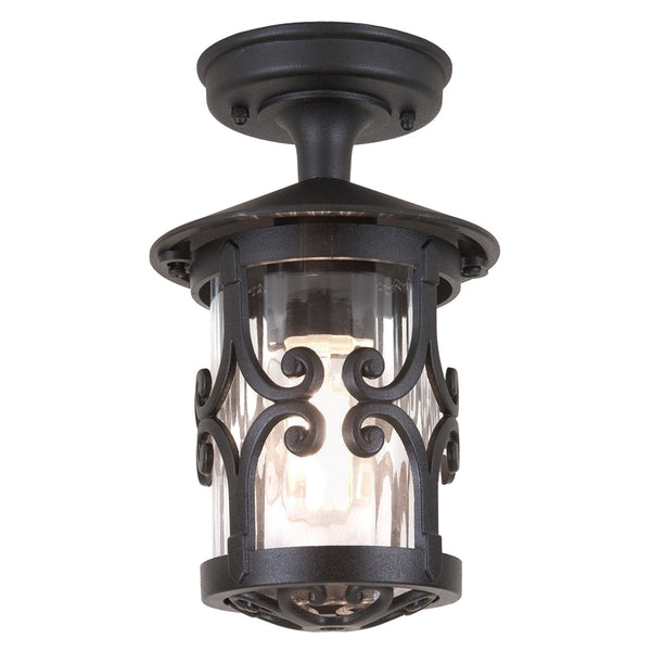 Hereford IP23 Exterior Porch Lantern in Black