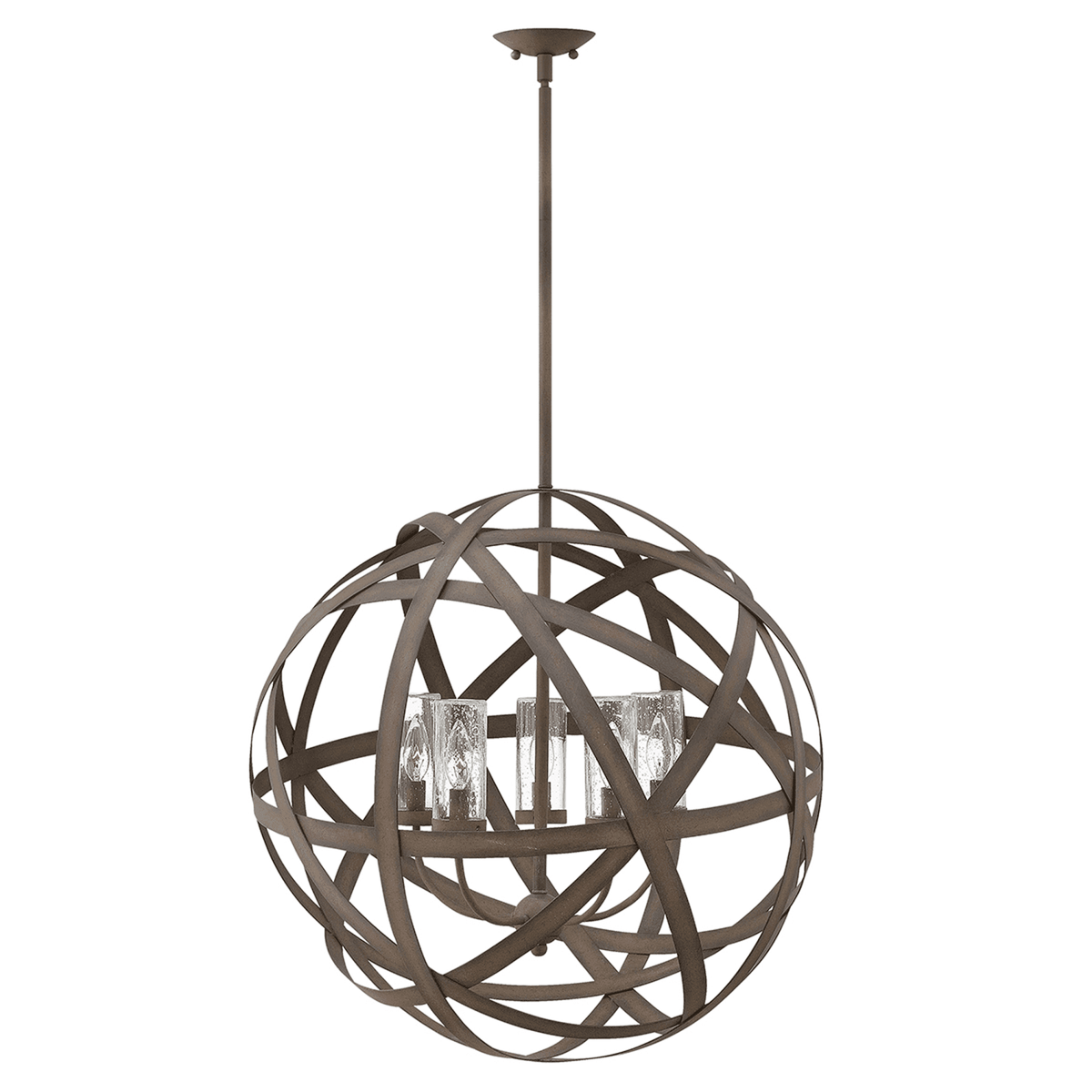 Carson 5 Light IP44 Outdoor Chandelier in Vintage Iron