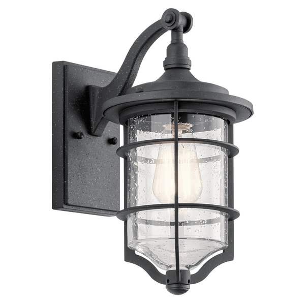 Royal Marine Small Exterior Wall Lantern in Distressed Black