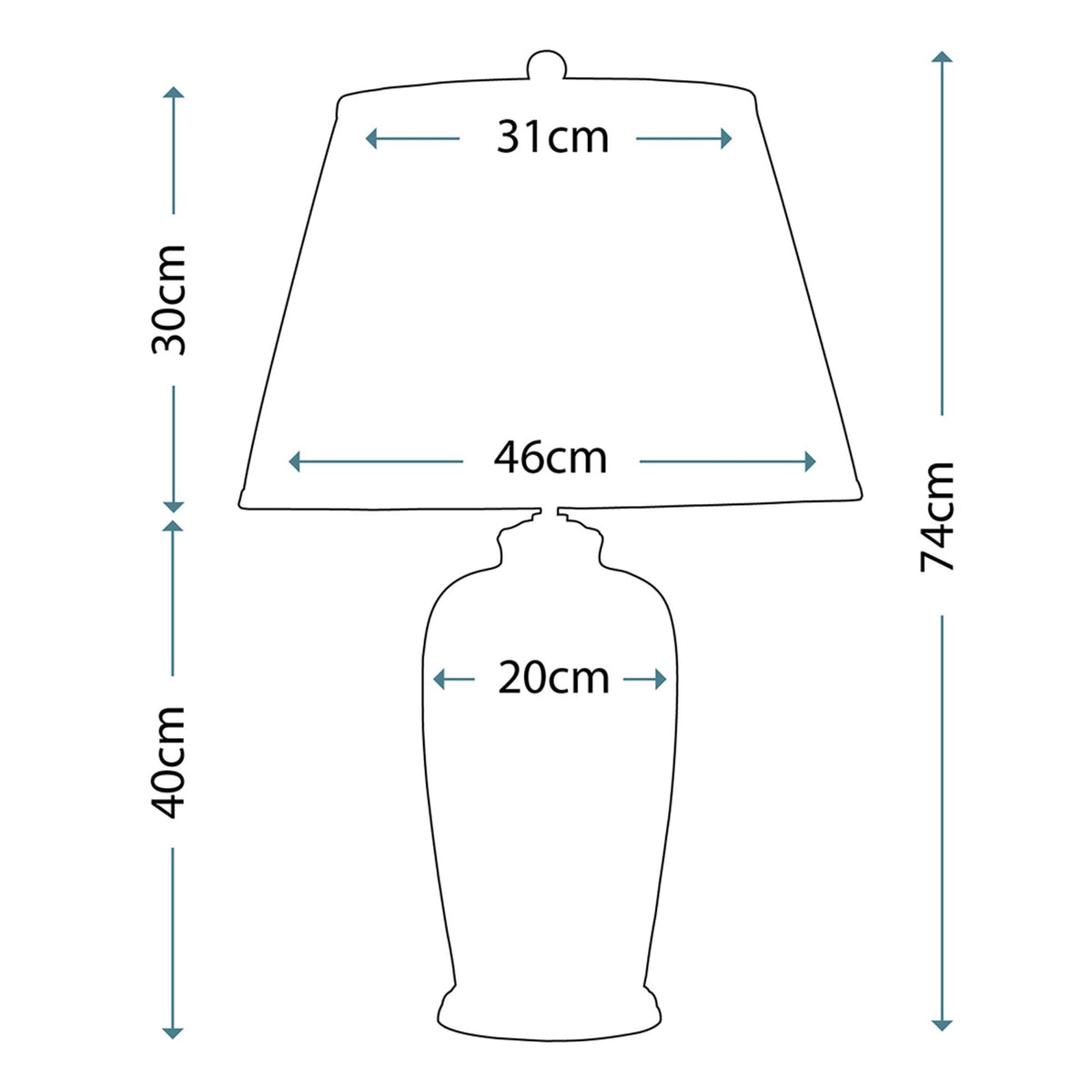 Black Birds Chinese Porcelain Table Lamp