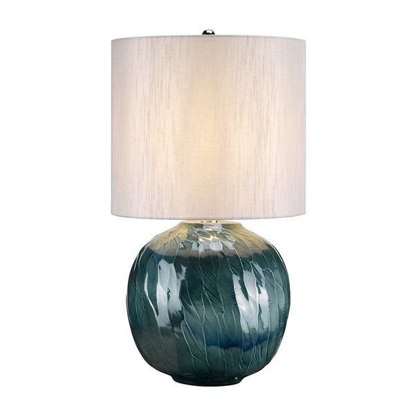 Blue Globe Ceramic Table Lamp