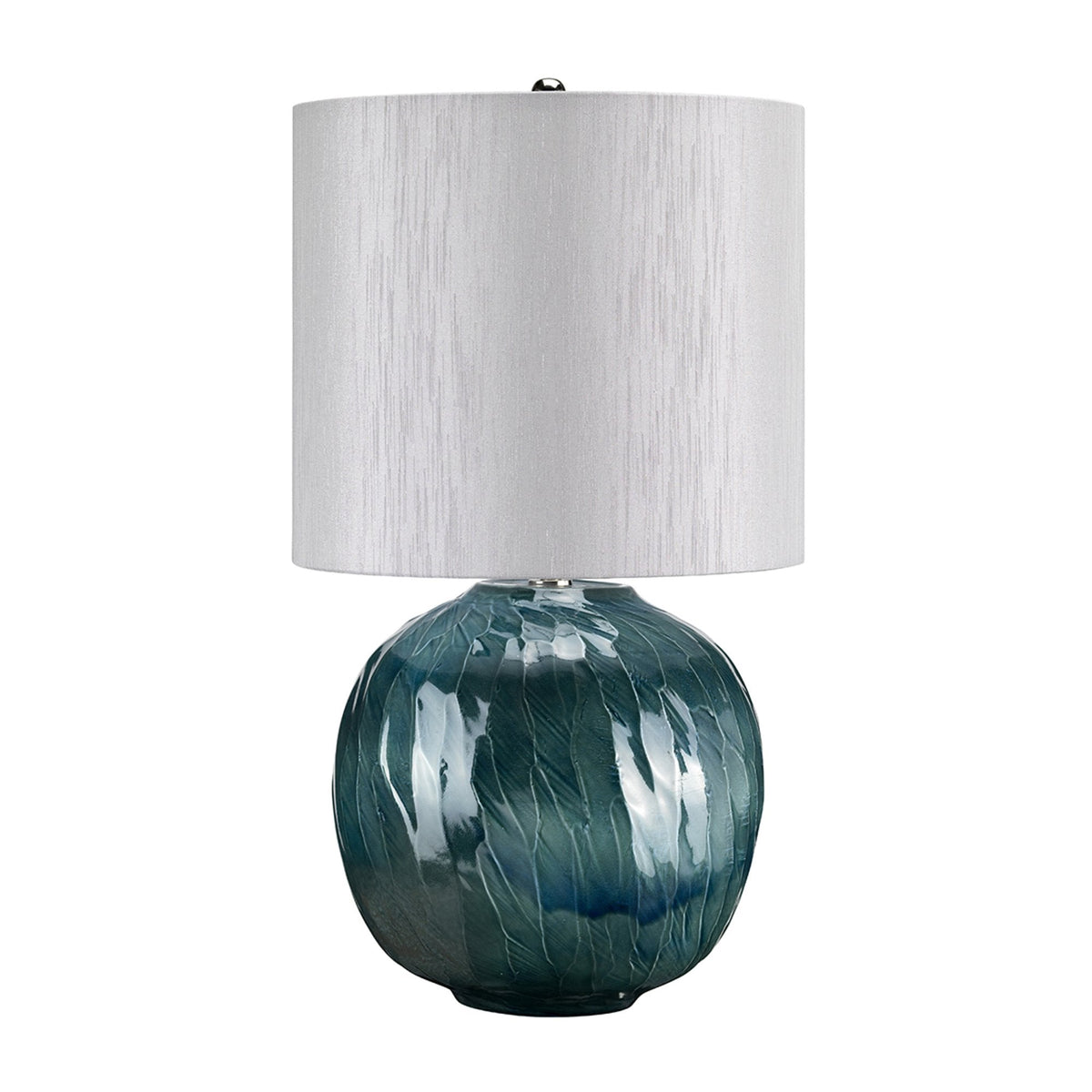 Blue Globe Ceramic Table Lamp