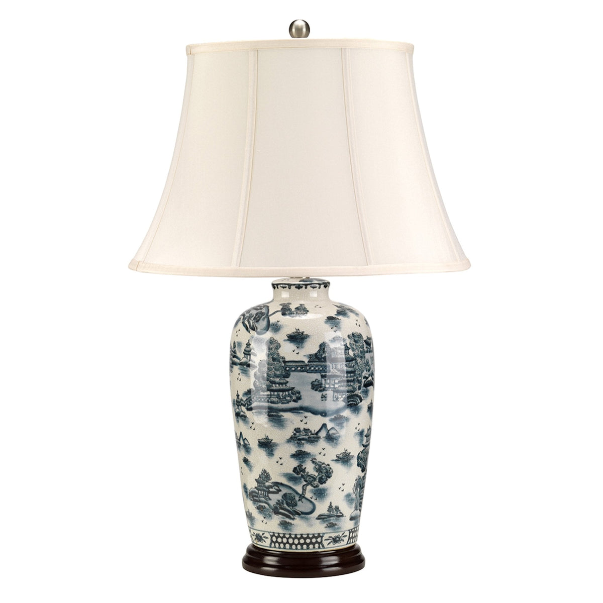 Blue Traditional Chinese Porcelain Table Lamp