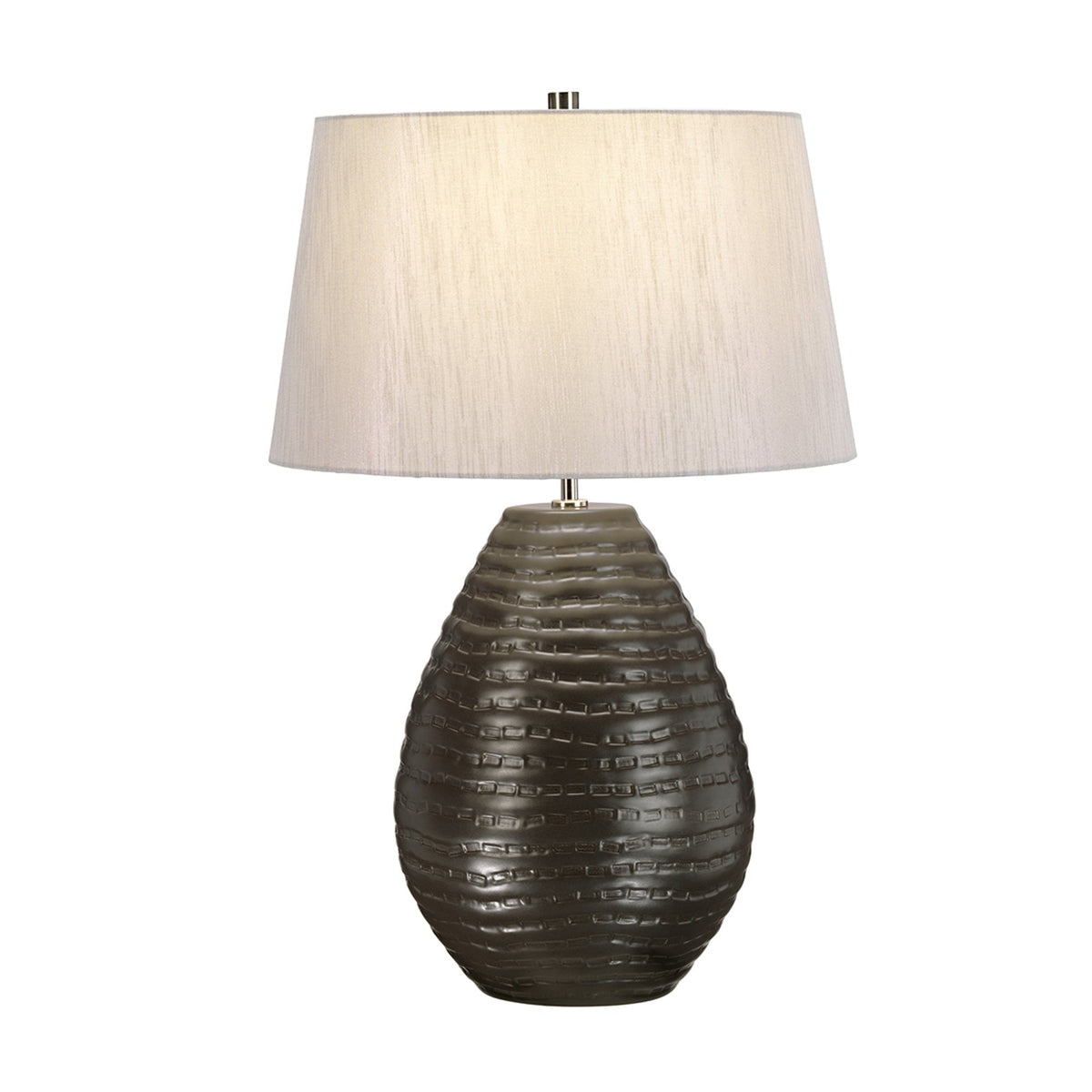 Brunswick Textured Ceramic Table Lamp in Graphite